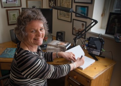 Susan Gandar signing books